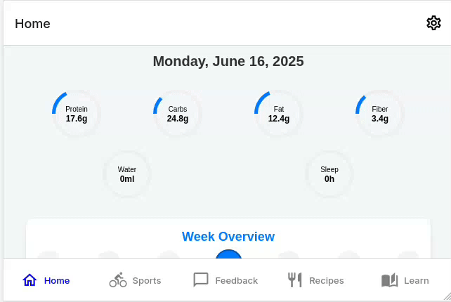 Nutrition Calculator App